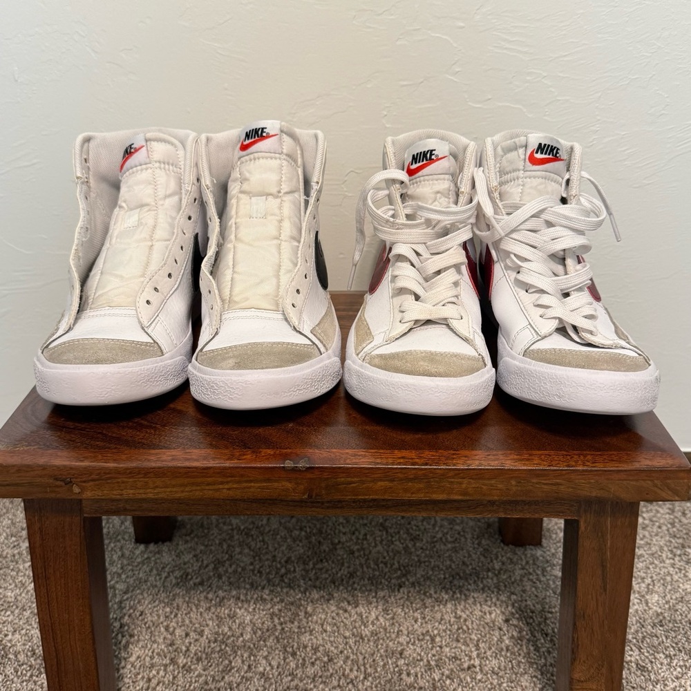 Nike Blazer Mid ’77 High Top Sneaker Bundle Size 6.5Y – 2 Pairs